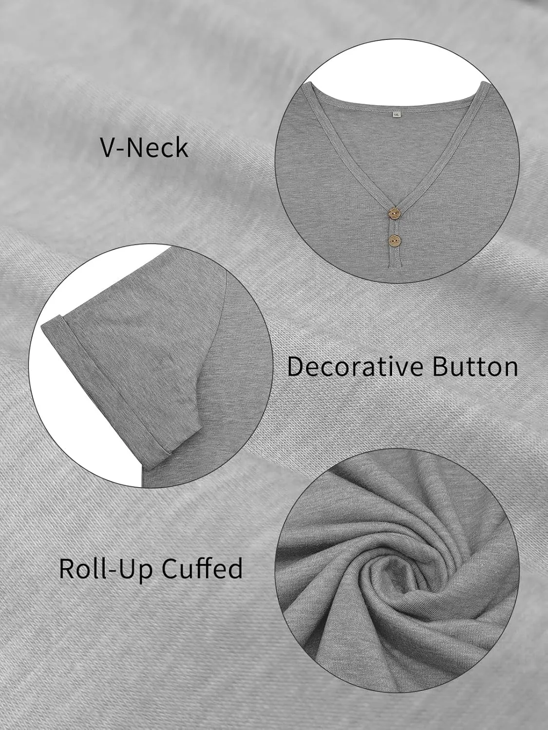 ROSRISS Plus Size Tops for Women Casual V-Neck Side Split Blouses Loose Fit Short Sleeve Tees Summer Cozy Buttons Shirts