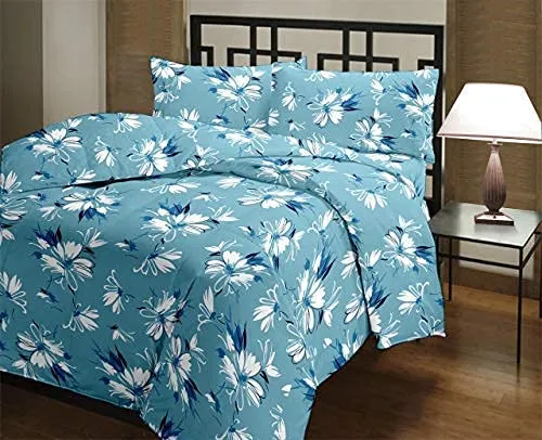 SINWAR HOME DECOR Reversible Single & Double Bed AC Blanket Dohar Combo Set of 2 Pc (Polycotton, Multicolor) (Blue Patti S Combo, Single)