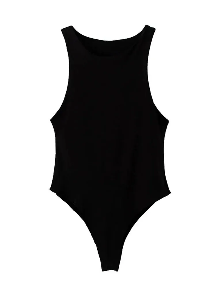 Solid bodysuits female slim casual bodysuit club short playsuits