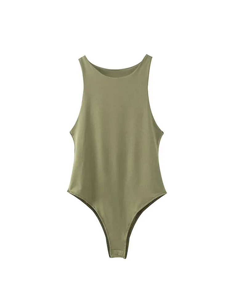 Solid bodysuits female slim casual bodysuit club short playsuits