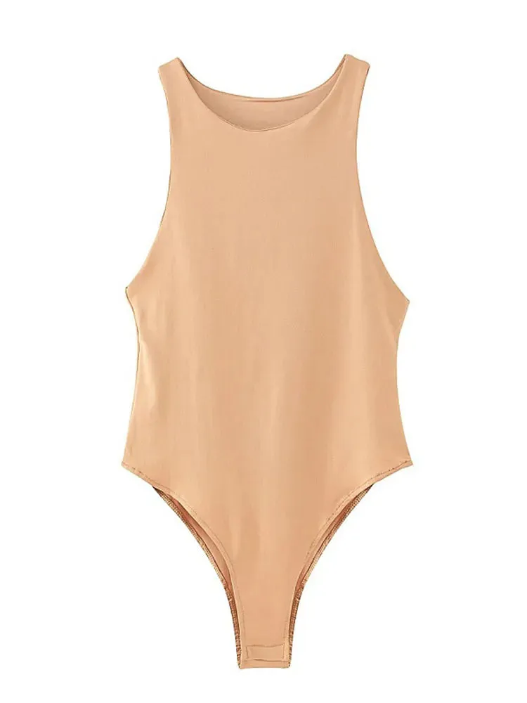 Solid bodysuits female slim casual bodysuit club short playsuits