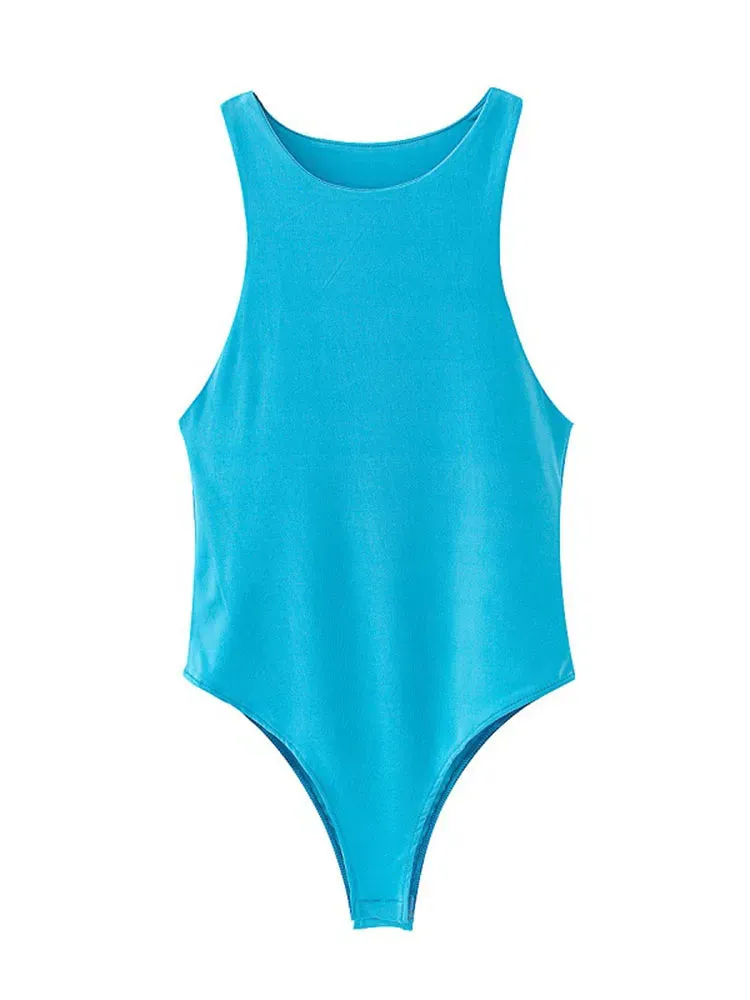 Solid bodysuits female slim casual bodysuit club short playsuits