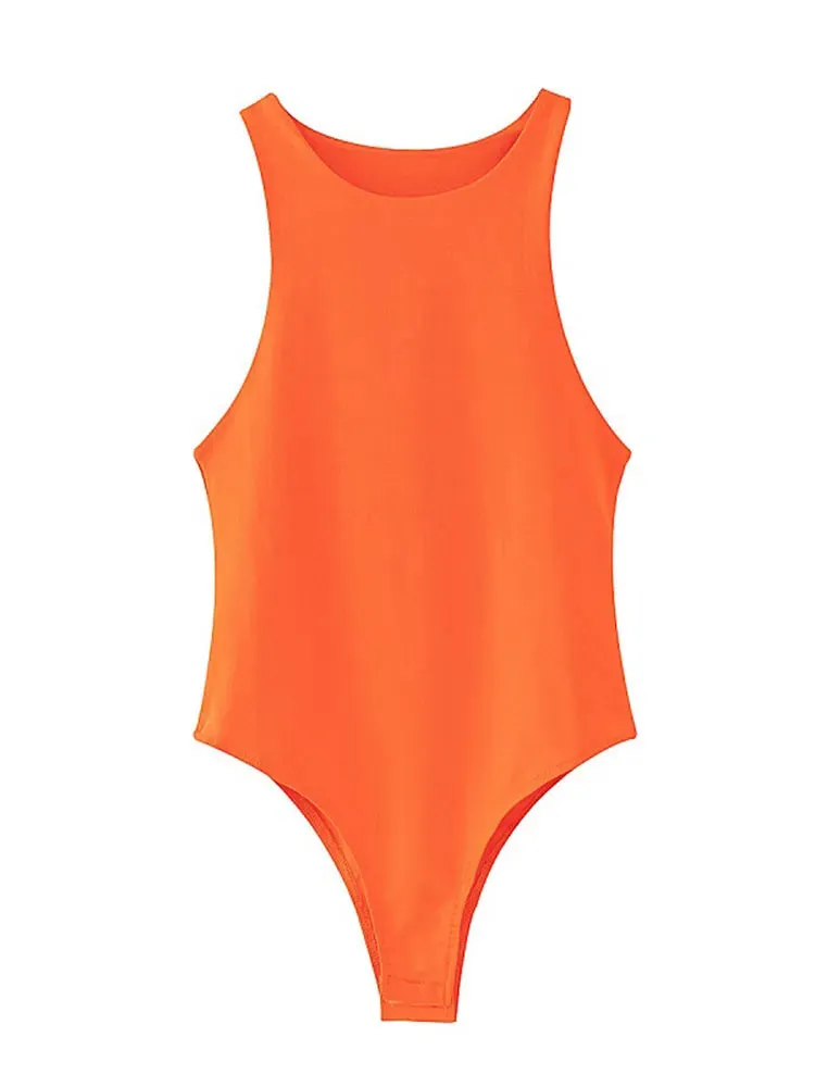 Solid bodysuits female slim casual bodysuit club short playsuits
