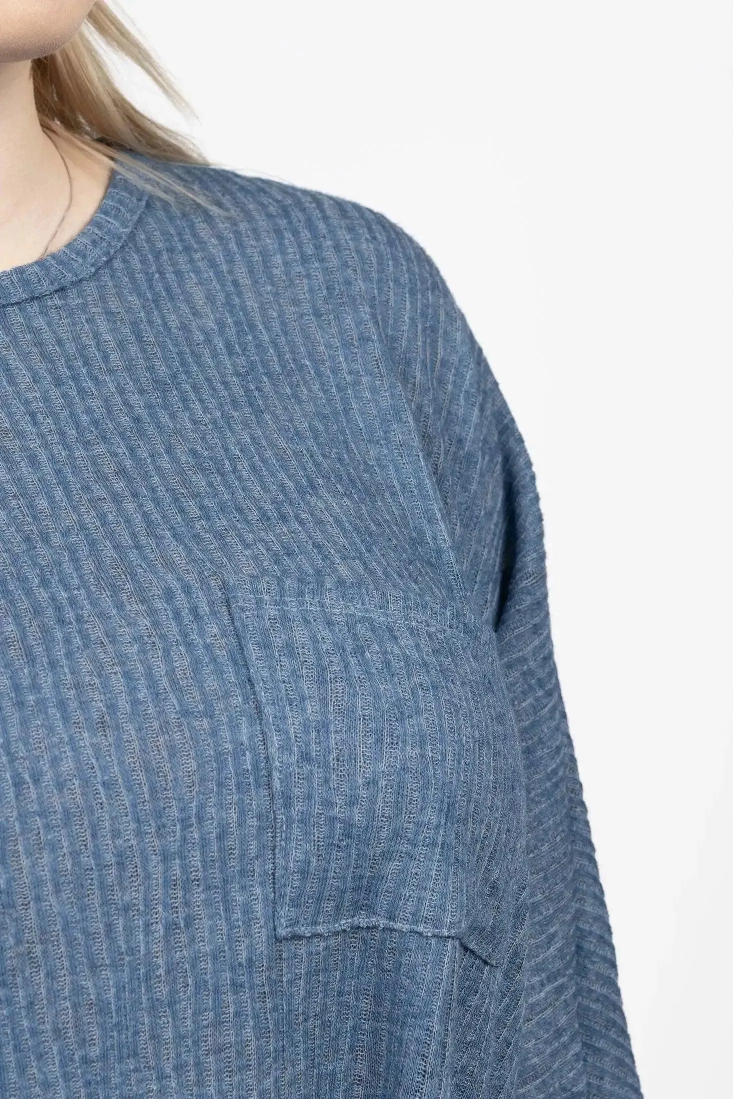 Solid Soft Oversized Top with Side Slit Top