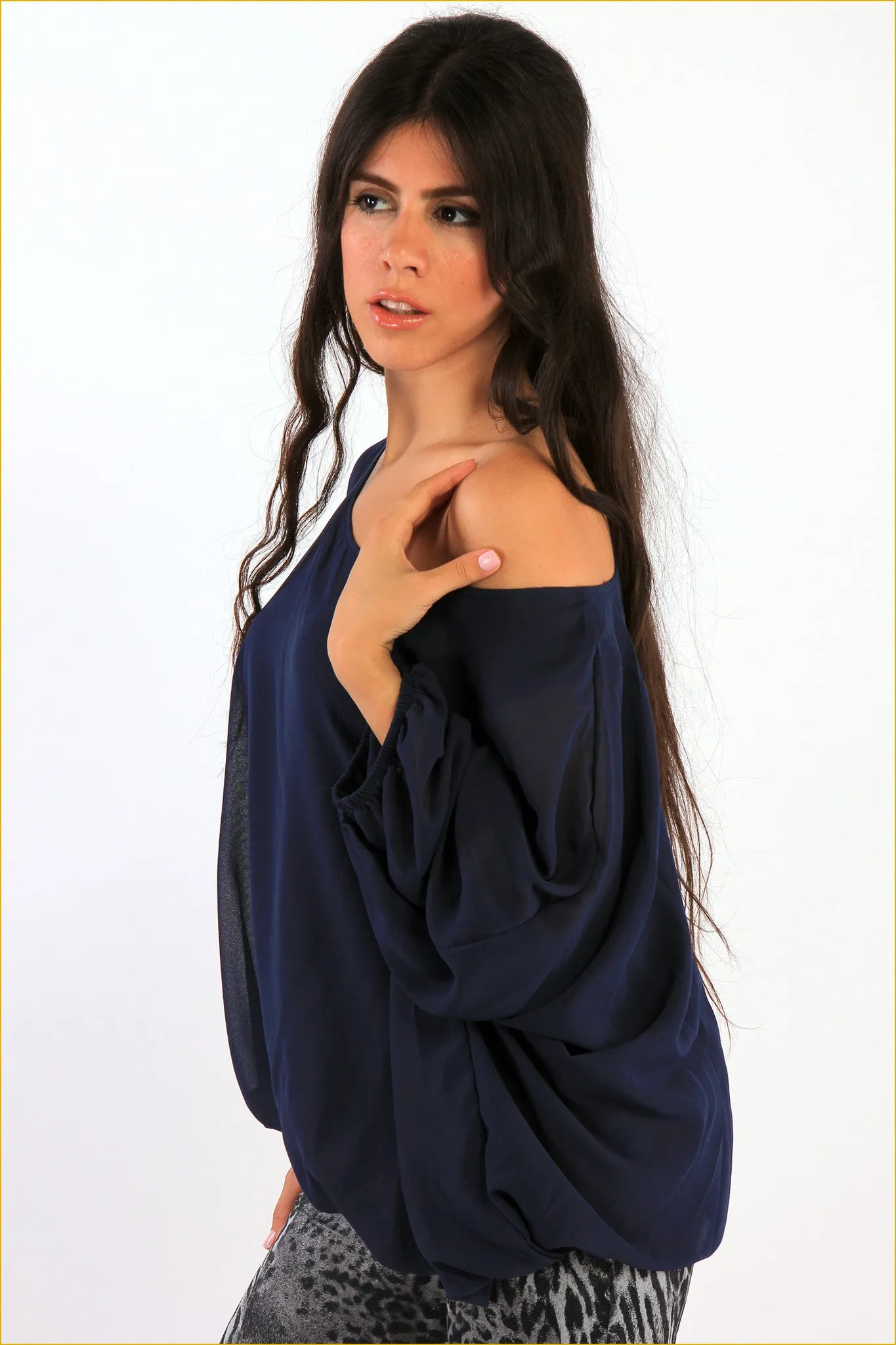 Star Batwing Sleeve Blouse