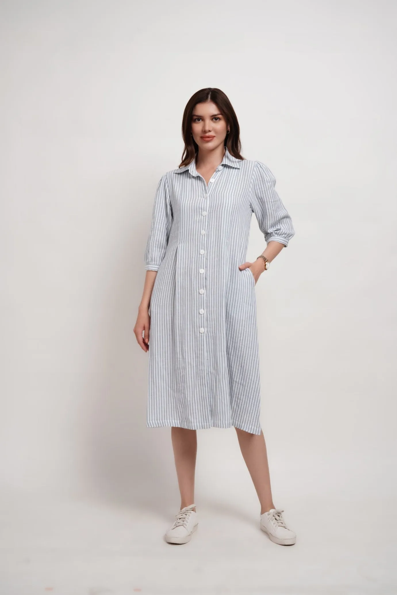 Striped Shirt Dress