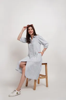 Striped Shirt Dress