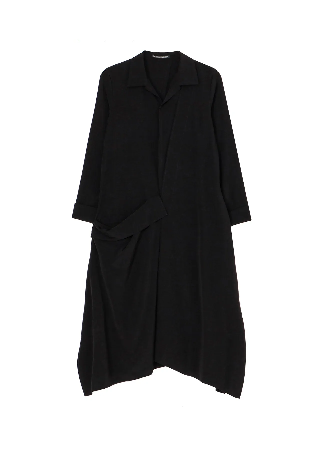 TA/PE CREPE DE CHINE R DRAPE DETAIL SHIRT DRESS