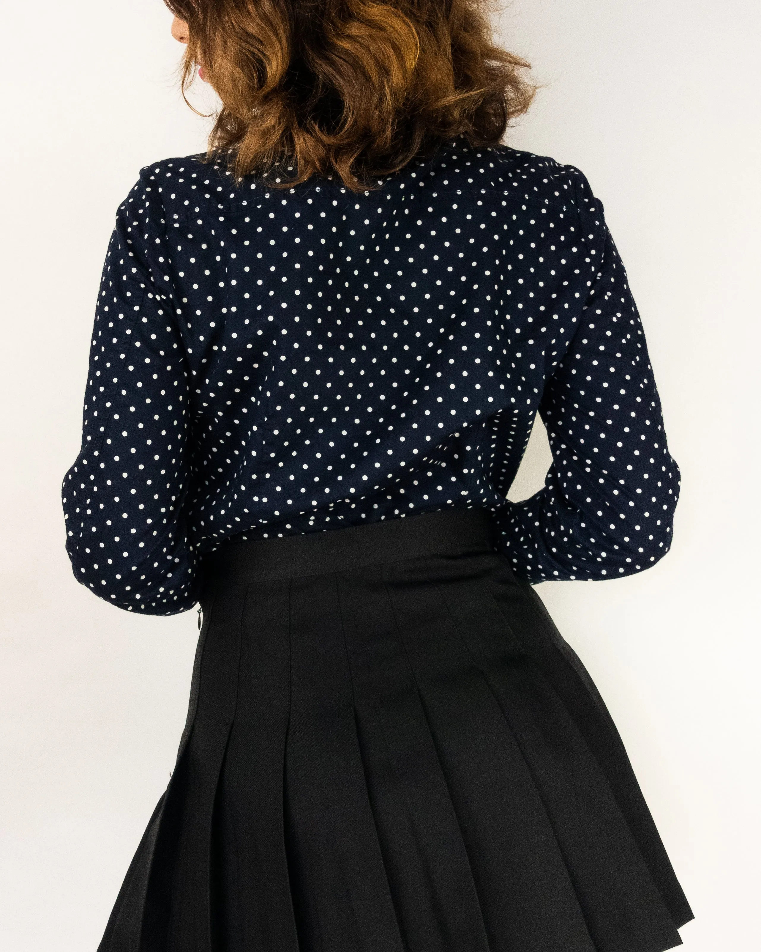 Tommy Hilfiger Polka Dot Button Down Navy