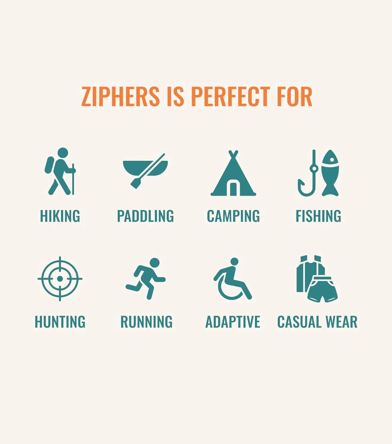 Trailblazer Hiking Pro Pants, Womens Hiking Pants Front to Back Zipper Design, Khaki