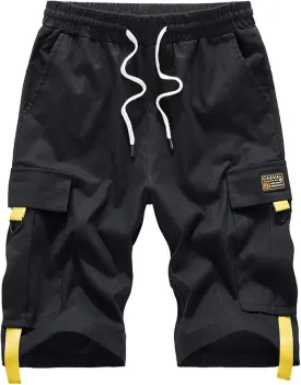 Vcansion Men's Casual Cotton Loose Fit Lightweight Multi-Pockets Cargo Shorts