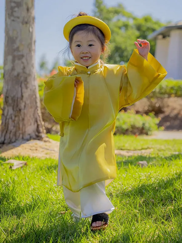 Wedding Ao Dai Yellow Girl Ao Dai Dress