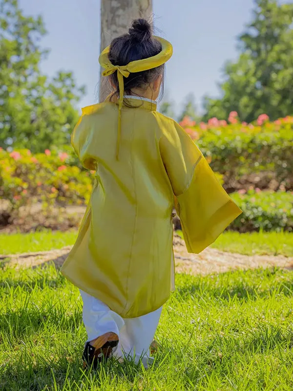Wedding Ao Dai Yellow Girl Ao Dai Dress