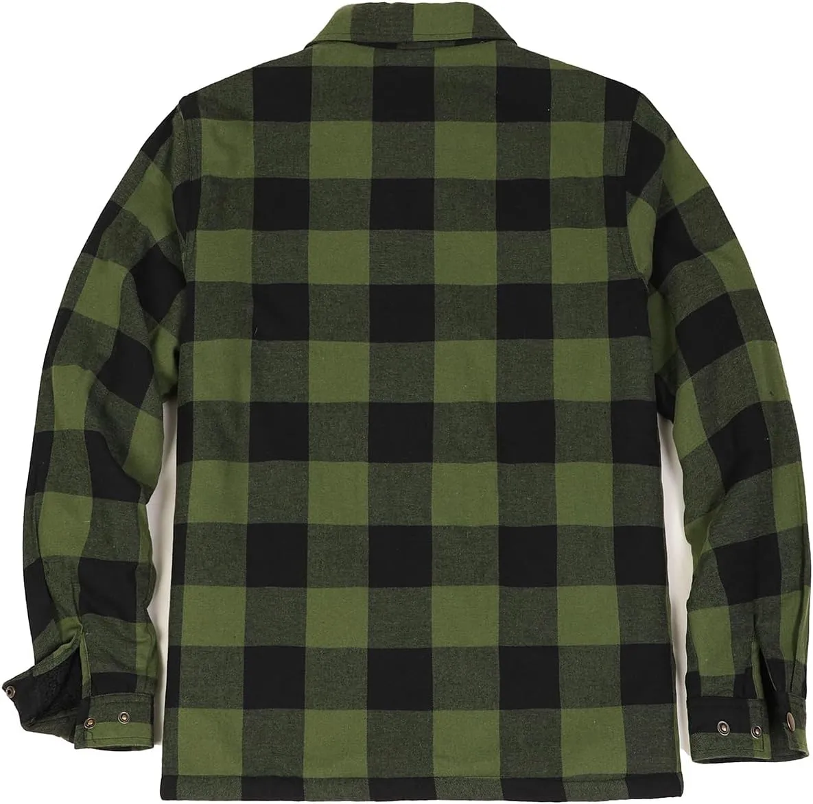 ZENTHACE Men's Sherpa Lined Full Zip Plaid Flannel Jacket Shirt,Brushed Cozy Outdoor Work Shacket Jackets
